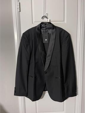 Suit for Men Size XL Black 3 Pieces Shawl Lapel M667